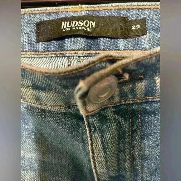 Hudson Los Angeles Size 29 Denim Straight Raw Hem - Picture 5 of 7